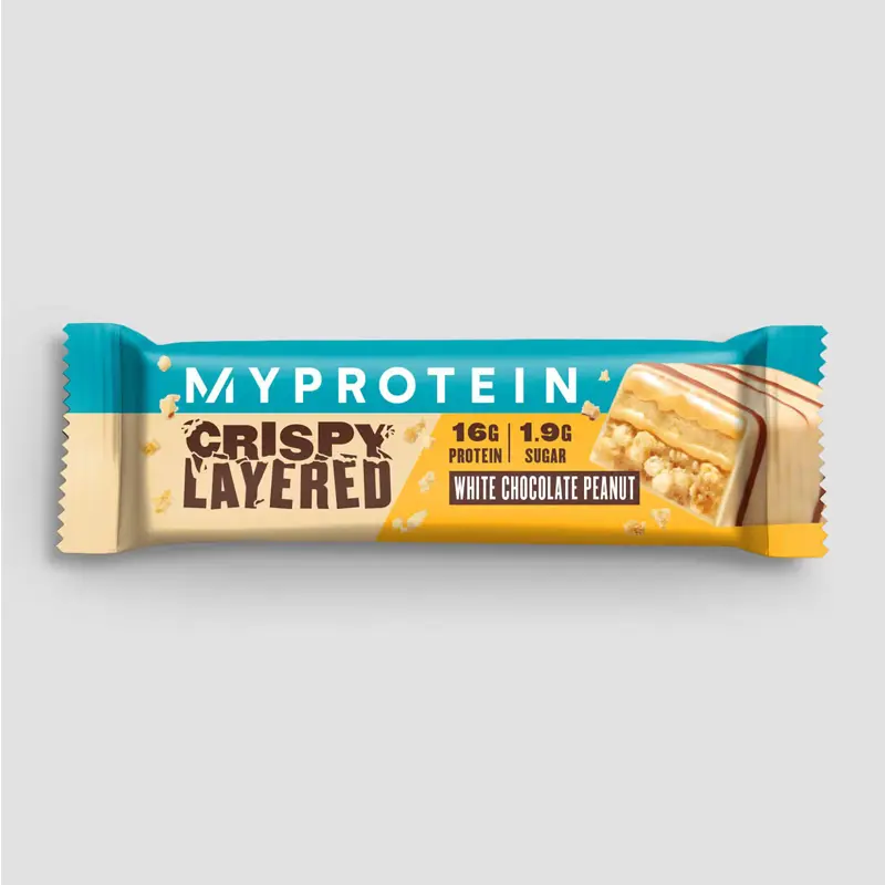 My Protein Crispy Layered Bar με γεύση White Chocolate/Peanut, 1 τεμάχιο