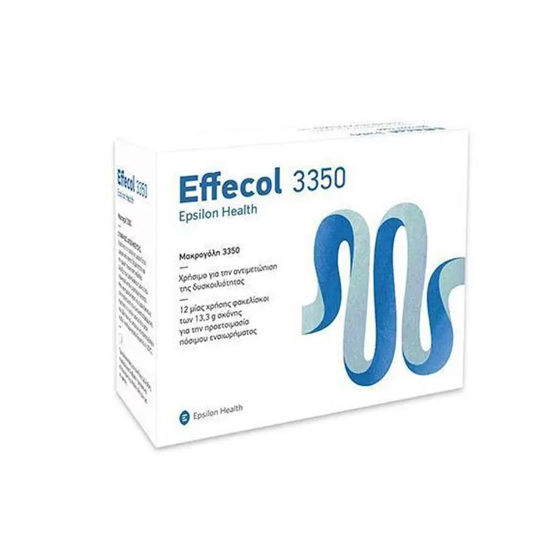 Epsilon Health Effecol 3350 Μακρογόλη για την αντιμετώπιση της δυσκοιλιότητας σε ενήλικες, 12 φακελίσκοι