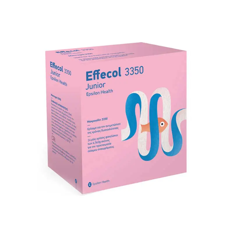 Epsilon Health Effecol 3350 Μακρογόλη για την αντιμετώπιση της δυσκοιλιότητας σε παιδιά, 24 φακελίσκοι