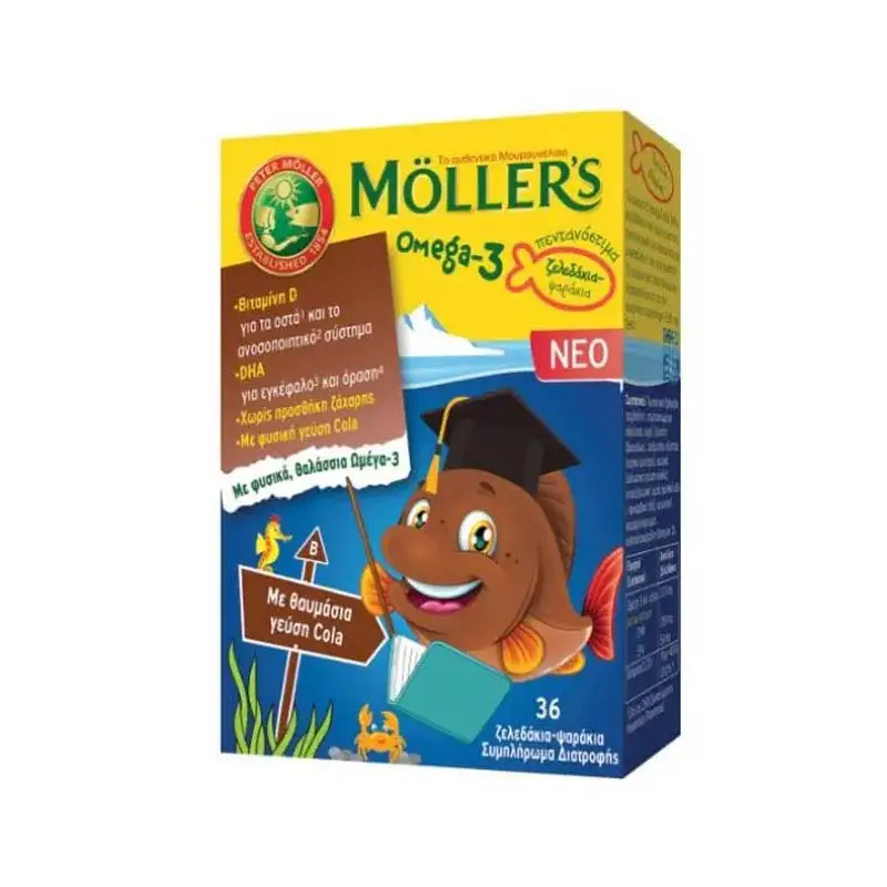 Möller’s Ψαράκια – Ζελεδάκια Omega3, Cola