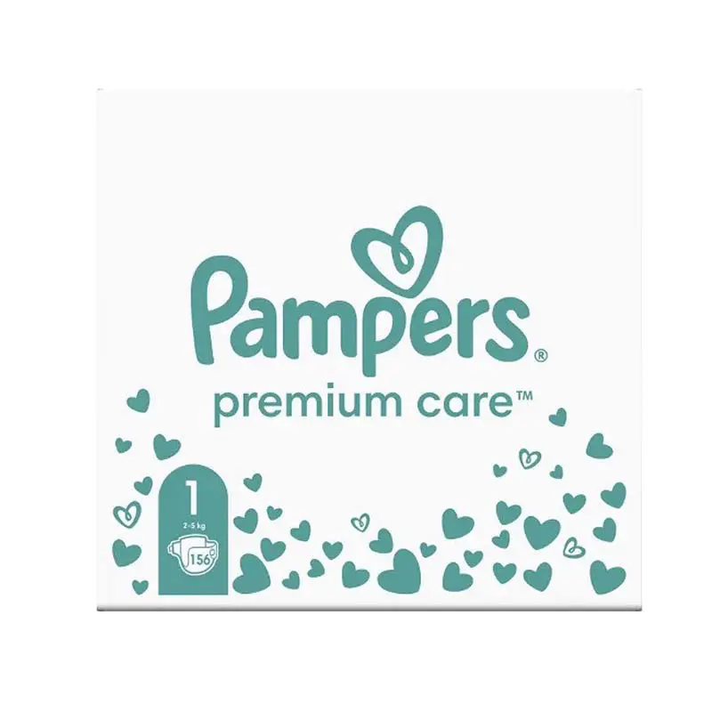 Pampers Premium Care No1, (2-5kg), 156 τεμάχια