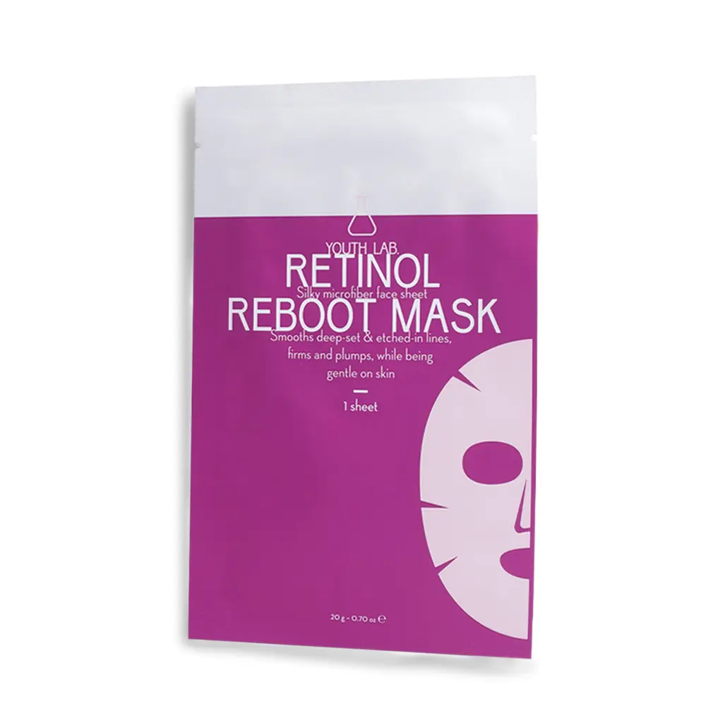 Youth Lab Retinol Reboot Mask - Μονοδόση Εμποτισμένη υφασμάτινη μάσκα προσώπου για άμεση σύσφιξη & λείανση των έντονων ρυτίδων, 1 τεμάχιο