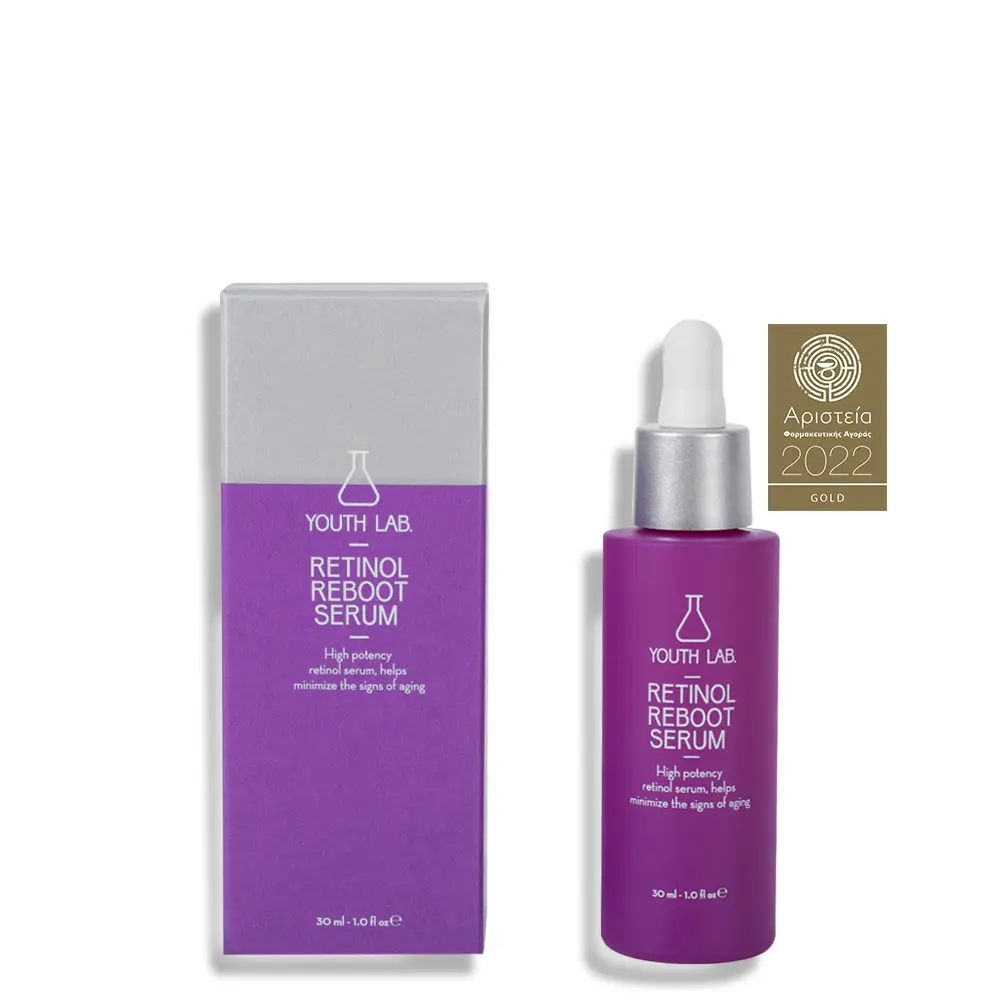 Youth Lab Retinol Reboot Serum, Προηγμένος ορός ρετινόλης για μείωση των σημαδιών γήρανσης & την αναδόμηση της επιδερμίδας, 30ml