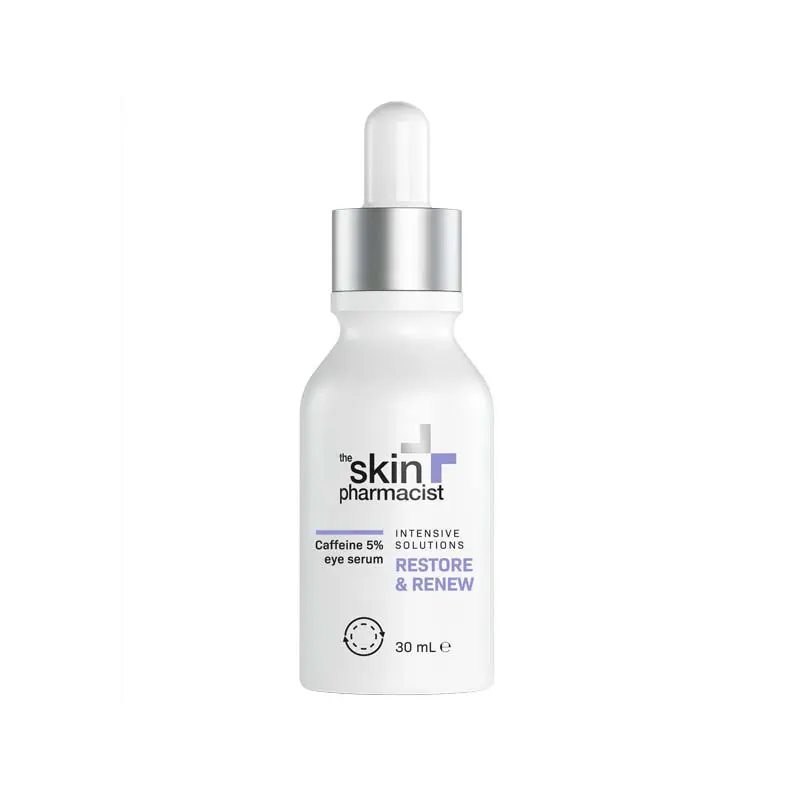 The Skin Pharmacist, Restore & Renew Caffein Eye Serum, Ορός ματιών με καφεΐνη για τους μαύρους κύκλους & σακούλες κάτω από τα μάτια, 30ml