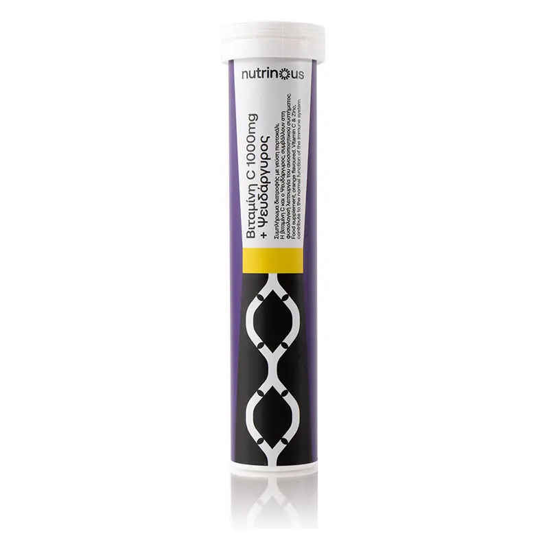 Nutrinous Συμπλήρωμα Διατροφής με Βιταμίνη C 1000mg + Ψευδάργυρο, με γεύση πορτοκάλι, 20 αναβράζοντα δισκία
