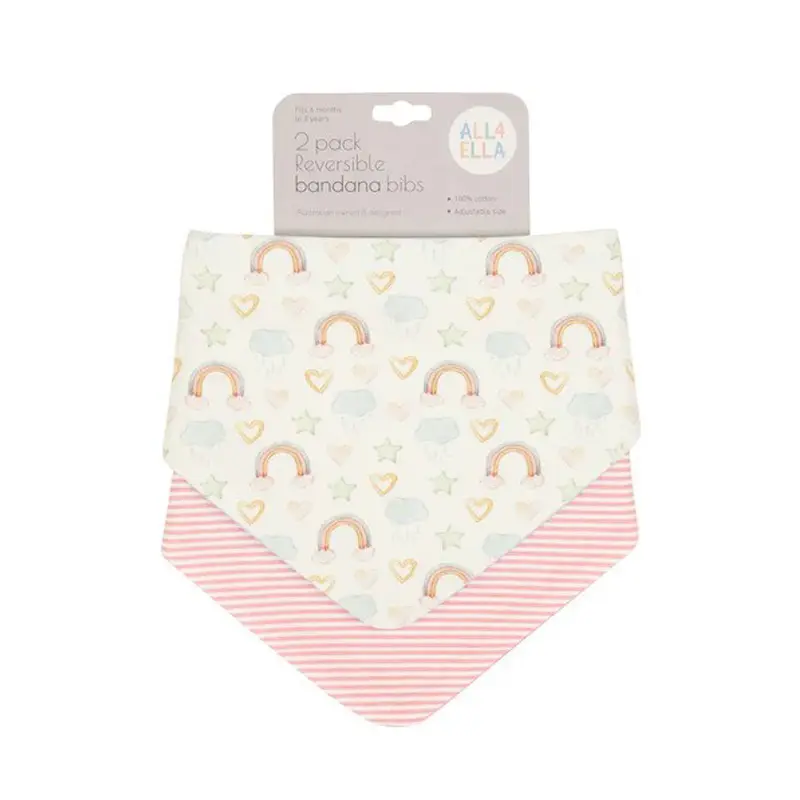 All4Ella Σαλιάρες bandana Rainbow Dreams, Σετ των 2 τεμαχίων