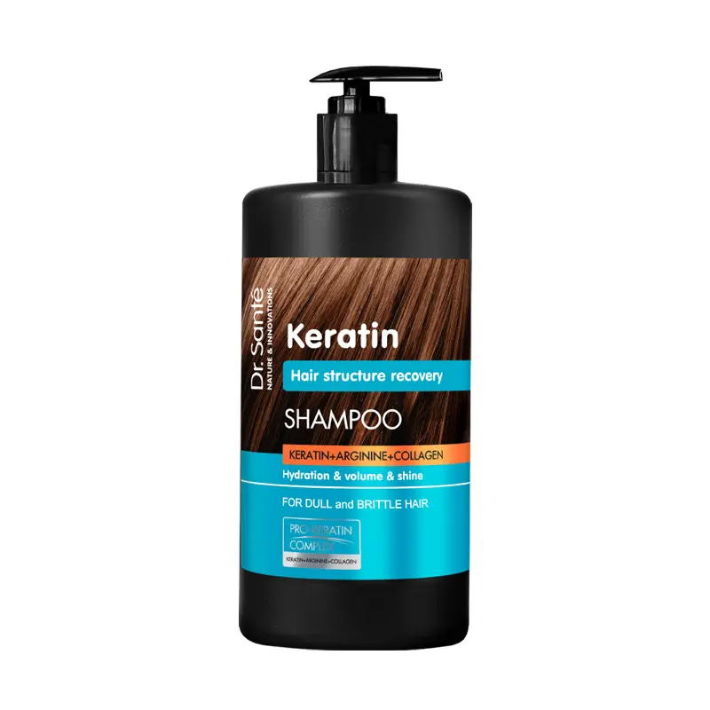 Dr Sante Keratin Shampoo, Σαμπουάν Κερατίνης για θαμπά και εύθραυστα μαλλιά, 1000ml