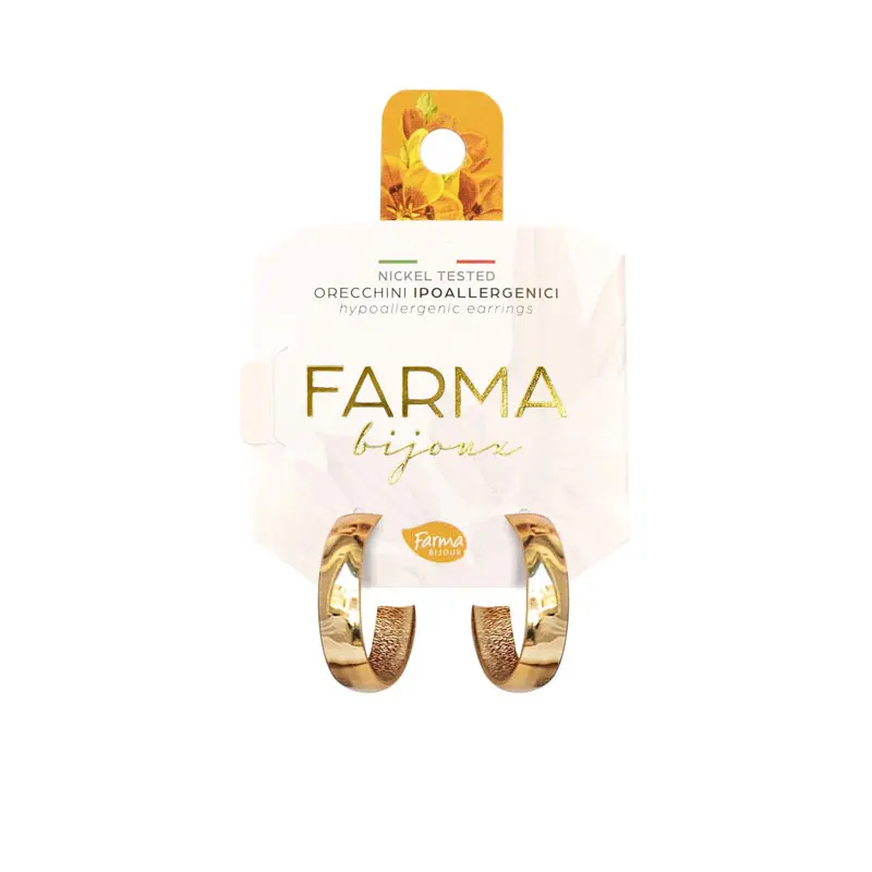 Farma Bijoux Υποαλλεργικά Σκουλαρίκια Επιχρυσωμένοι Κρίκοι 20mm (BECG801-20M)