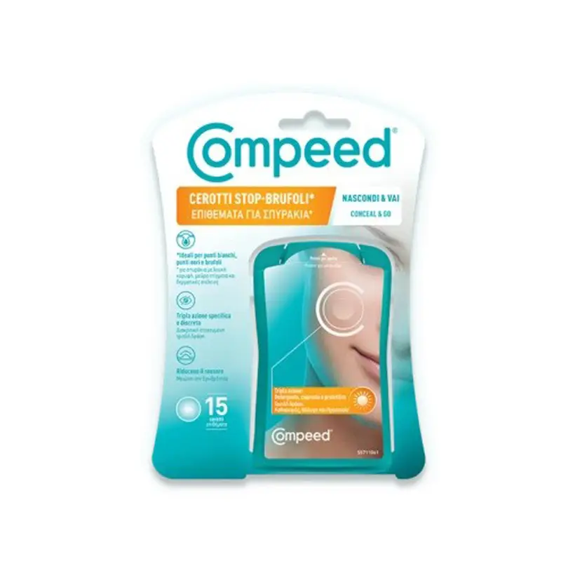 Compeed® Επιθέματα για Σπυράκια* Conceal & Go, 15 επιθέματα