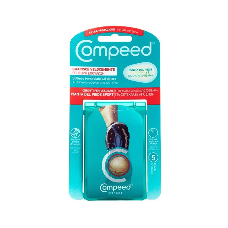 Compeed® Επιθέματα για Φουσκάλες στο Πέλμα από Αθλητικές Δραστηριότητες, 5 επιθέματα
