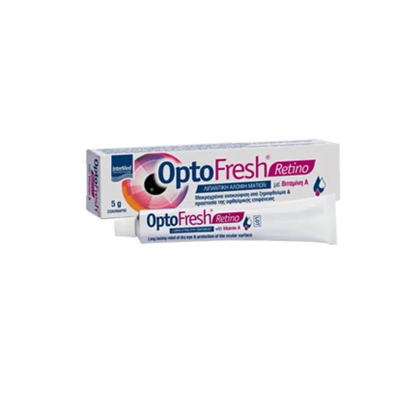 OptoFresh Retino, Μακροχρόνια ανακούφιση από την ξηροφθαλμία και προστασία της οφθαλμικής επιφάνειας, 5gr