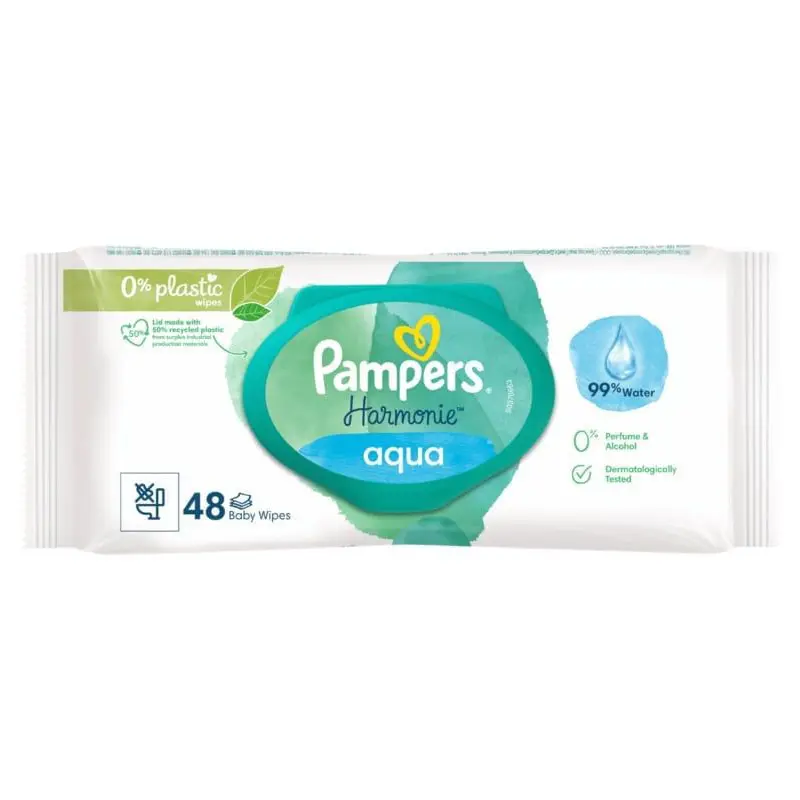 Pampers Wipes Harmonie Aqua, 48 τεμάχια