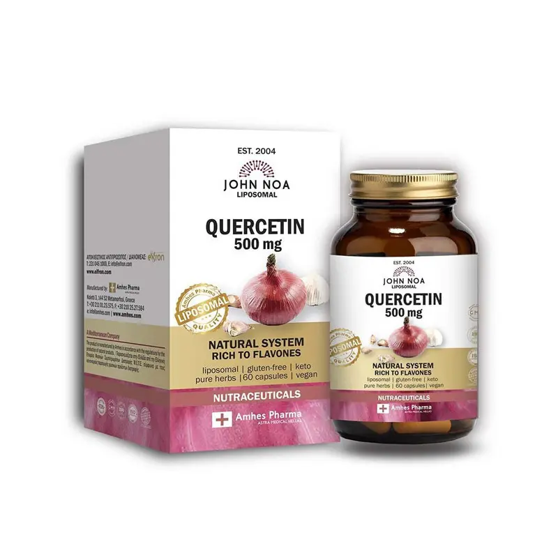 John Noa Liposomal Quercetin 500mg, Aποτελεσματική στη θεραπεία κάθε φλεγμονής περιλαμβανομένης και της αρθρίτιδας, 60caps