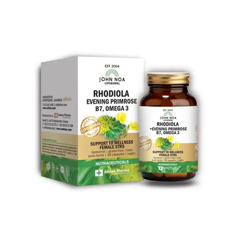 John Noa Liposomal Rhodiola, Evening Primrose, B7, Omega 3, Συμπλήρωμα Διατροφής για τις Ανάγκες των Γυναικών, 30 κάψουλες