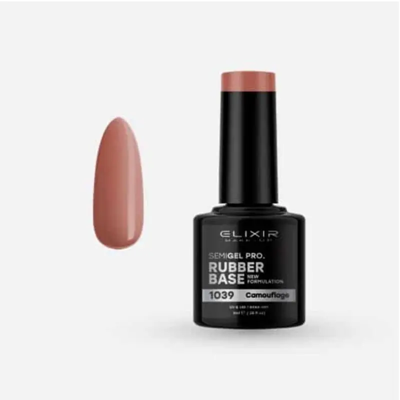 Elixir Rubber Base 8ml – #1039 (Camouflage), 8ml