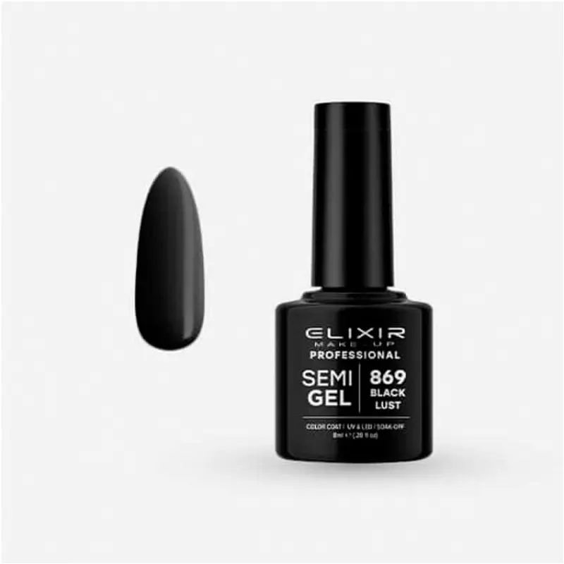 Elixir Ημιμόνιμο βερνίκι 8ml – #869 (Black Lust)