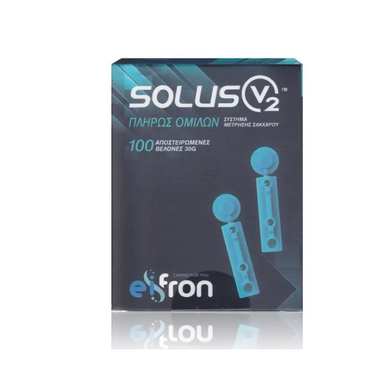 EIFRON Solus V2 Lancets Αποστειρωμένες Βελόνες 30G Μέτρησης Σακχάρου 100τμχ