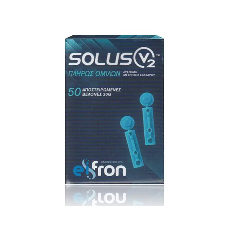 EIFRON Solus V2 Lancets Αποστειρωμένες Βελόνες 30G Μέτρησης Σακχάρου 50τμχ