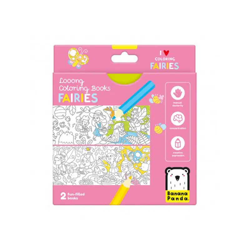 Banana Panda Looong Coloring Books – I Love Coloring Fairies, 4+