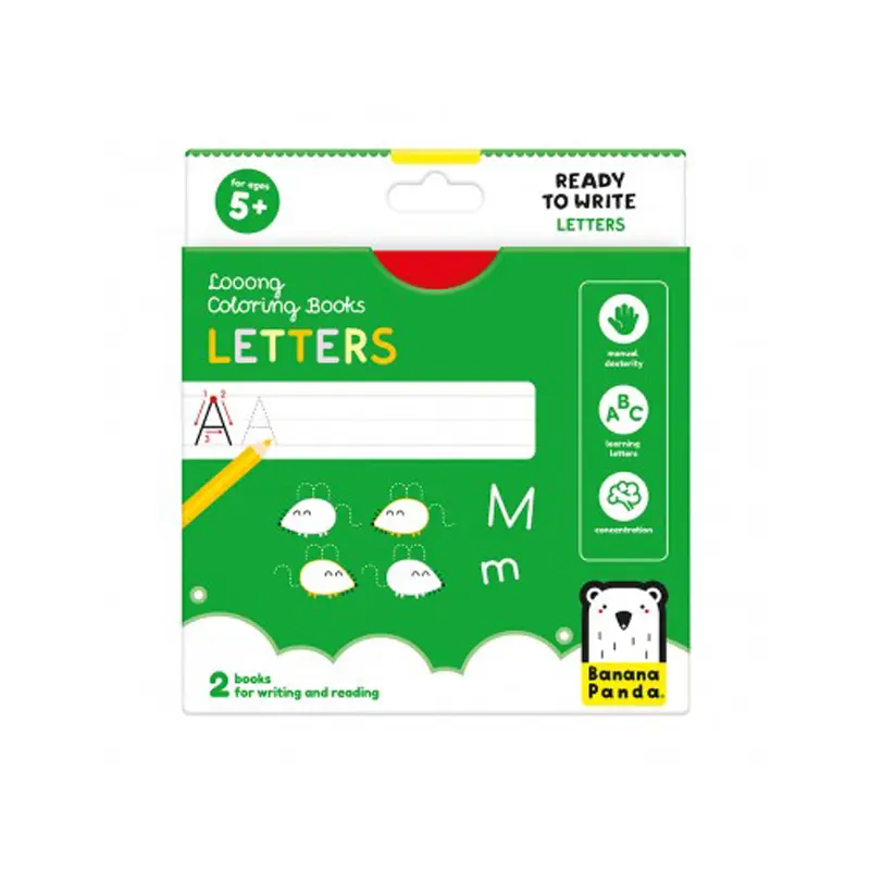 Banana Panda Looong Coloring Books – Ready to Write Letters, 5+