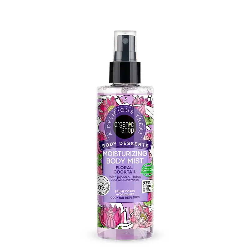 Natura Siberica Organic Shop Body Desserts Floral Cocktail, Ενυδατικό Body Mist, 200ml
