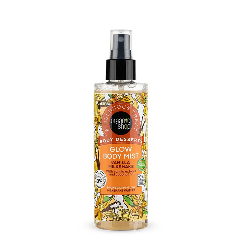 Natura Siberica Organic Shop Body Desserts Vanilla Milkshake, Body Mist Λάμψης, 200ml