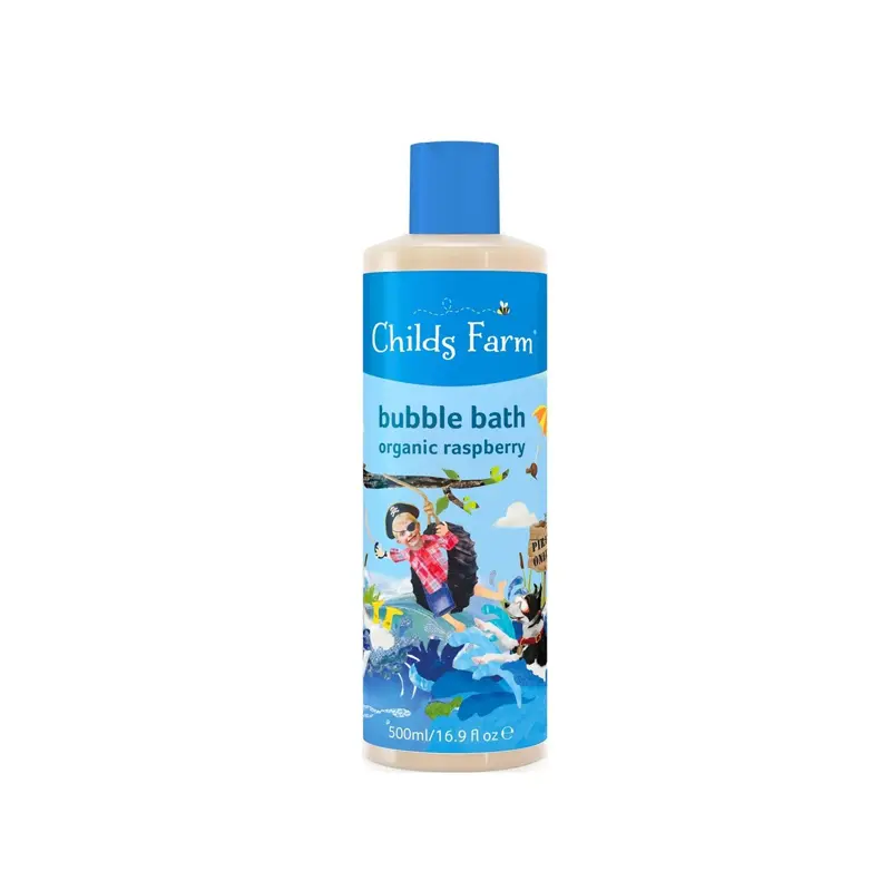 Childs Farm Organic Raspberry Bubble Bath, Αφρόλουτρο για παιδιά με ευαίσθητες και επιρρεπείς στο έκζεμα επιδερμίδες, 500ml