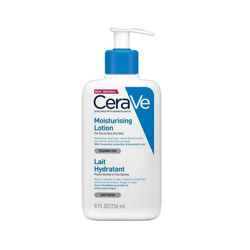 Cerave Moisturizing Lotion,Ενυδατικό Γαλάκτωμα Προσώπου και Σώματος με Ceramides και Υαλουρονικό Οξύ, 236ml