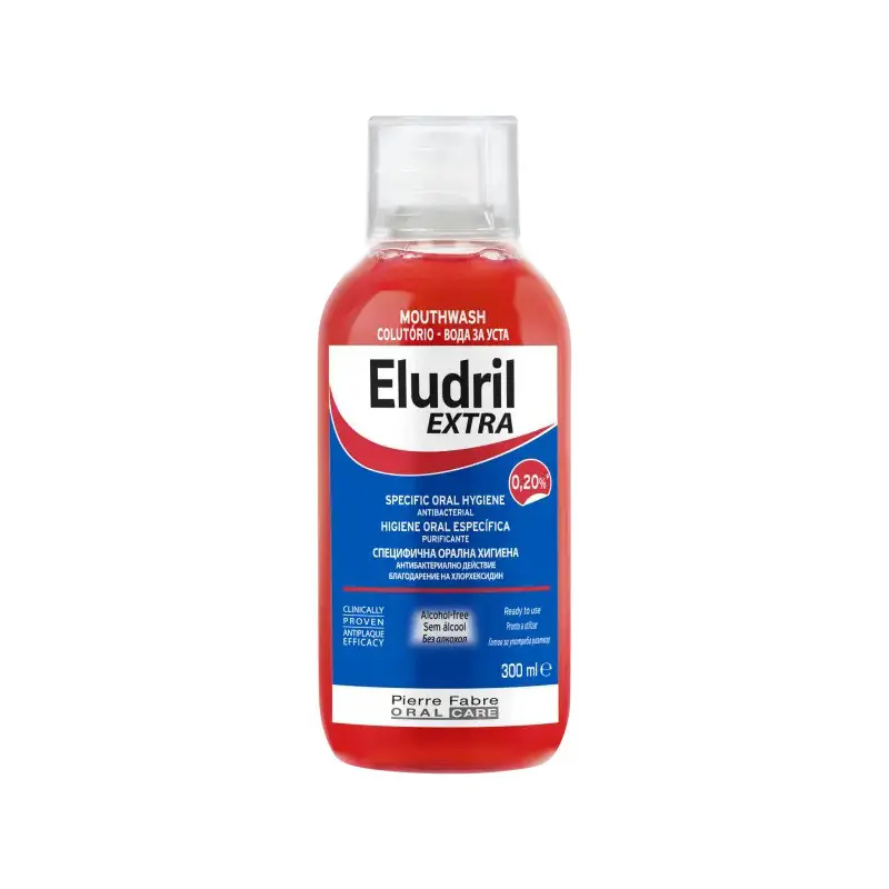 Eludril Extra, Στοματικό διάλυμα για βακτηριακή προστασία, 300ml