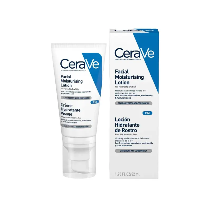 Cerave PM Facial Moisturising Lotion, Ενυδατική Κρέμα Προσώπου ελαφριά, μη λιπαρή, 52ml