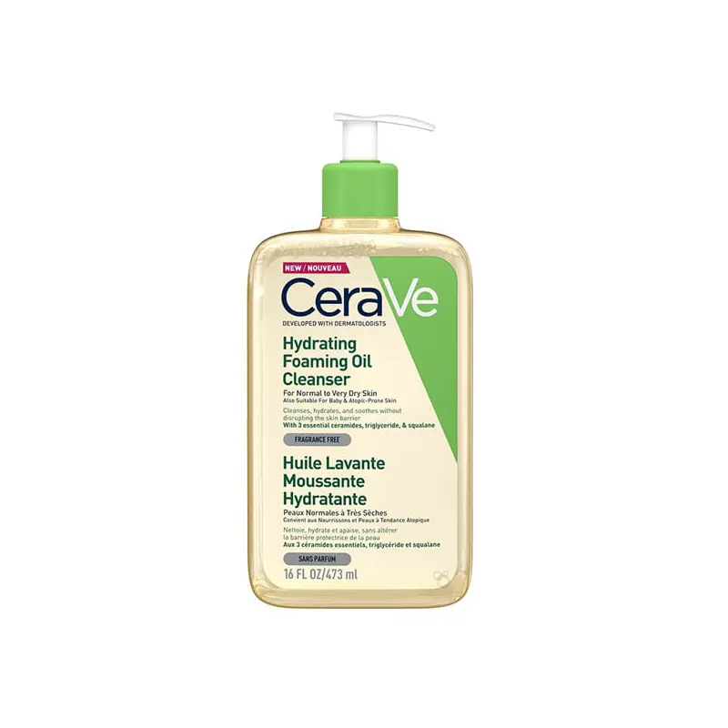 Cerave Hydrating Foaming Oil Cleanser, Λάδι Καθαρισμού Προσώπου & Σώματος, για την κανονική έως πολύ ξηρή επιδερμίδα, 473ml