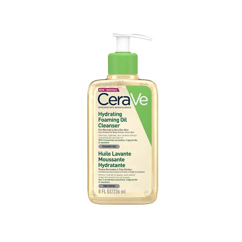 Cerave Hydrating Foaming Oil Cleanser, Λάδι Καθαρισμού Προσώπου & Σώματος, για την κανονική έως πολύ ξηρή επιδερμίδα, 236ml