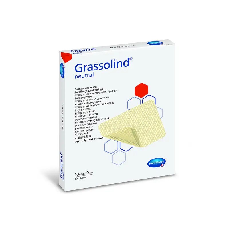 Hartmann Grassolind Επίθεμα Γάζας με Αλοιφή 10x10cm , 10 τεμάχια
