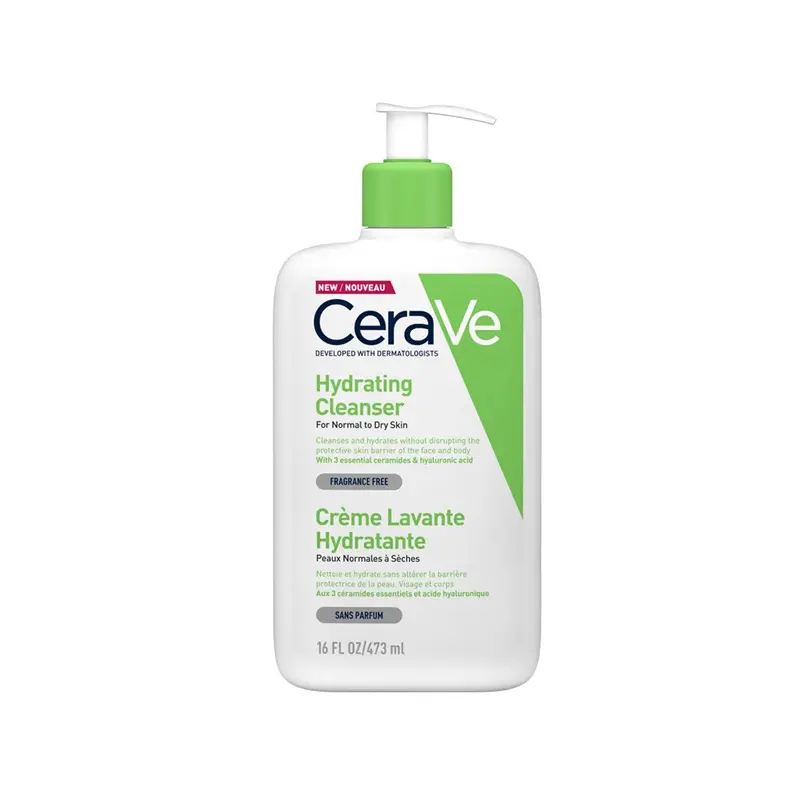 Cerave Hydrating Cleanser, Κρέμα Καθαρισμού Προσώπου & Σώματος, για κανονική έως ξηρή επιδερμίδα, 473ml