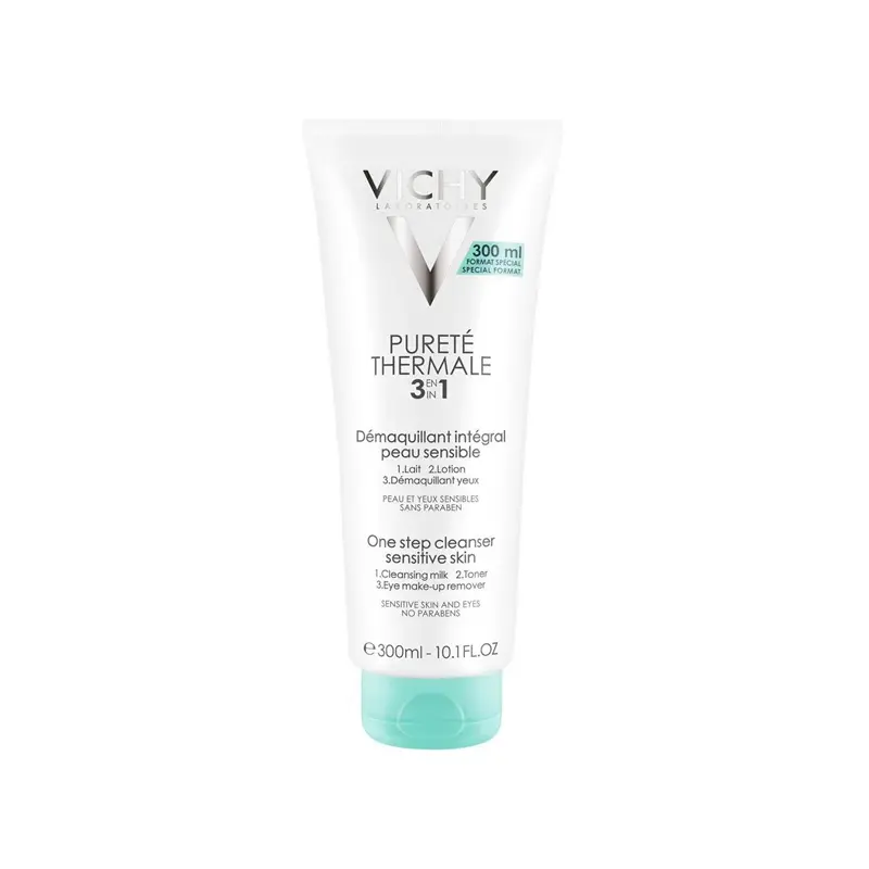 Vichy Purete Thermale Integral 3 in 1, Γαλάκτωμα Καθαρισμού και Ντεμακιγιάζ, 300ml