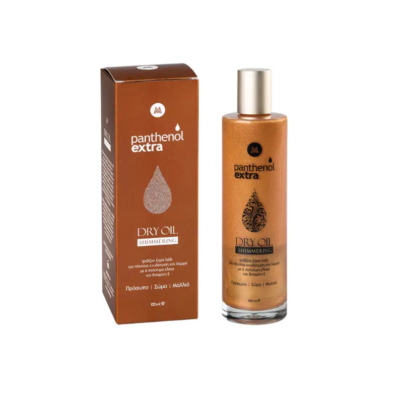 Panthenol Extra Dry Oil Shimmering, Ξηρό Λάδι για Πρόσωπο-Σώμα-Μαλλιά, 100ml