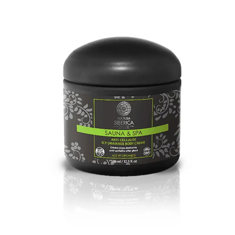 Natura Siberica NEW SAUNA & SPA Icy Drainage Body Cream, Παγωμένη Κρέμα κατά της κυτταρίτιδας, 370ml