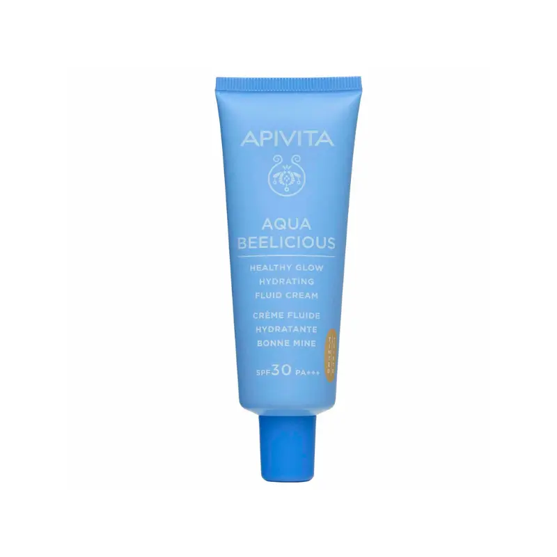 Apivita Aqua Beelicious Healthy Glow Hydrating Fluid Cream spf30,  Λεπτόρρευστη Κρέμα Ενυδάτωσης για Φυσική Λάμψη, 40ml