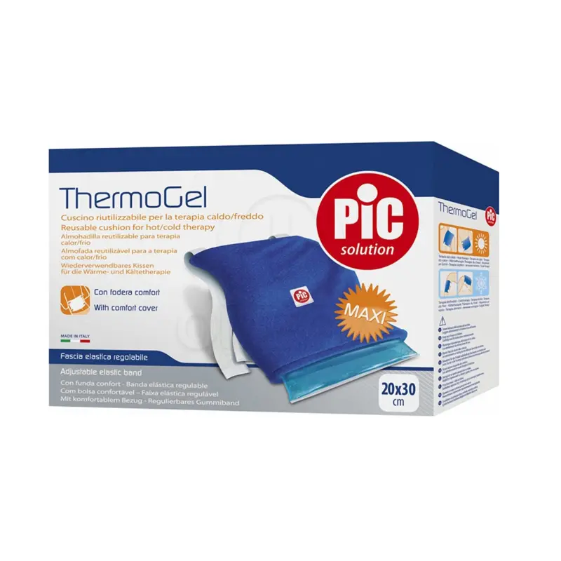 Pic Solution Thermogel Maxi 20x30cm Μαξιλαράκι Παγοκύστη & Θερμοφόρα Πολλαπλών Χρήσεων για Φυσική Ανακούφιση Από τον Πόνο, 1 Τεμάχιο