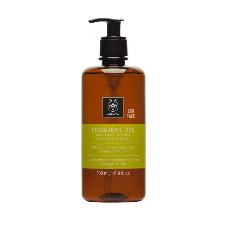 Apivita Shampoo Frequent Use, Απαλό Σαμπουάν Καθημερινής Χρήσης με Χαμομήλι & Μέλι, 500ml
