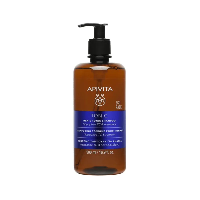 Apivita Shampoo Men's Tonic, Τονωτικό Σαμπουάν κατά της Τριχόπτωσης για Άνδρες, 500ml