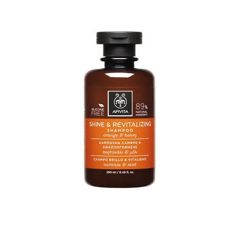 Apivita Shampoo Shine & Revitalizing, Σαμπουάν Λάμψης & Αναζωογόνησης με Πορτοκάλι & Μέλι, 250ml