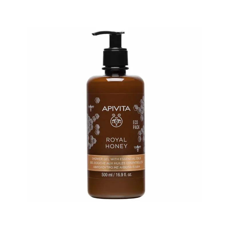 Apivita Shower Gel Royal Honey, Κρεμώδες Ενυδατικό Αφρόλουτρο με Μέλι, 500ml