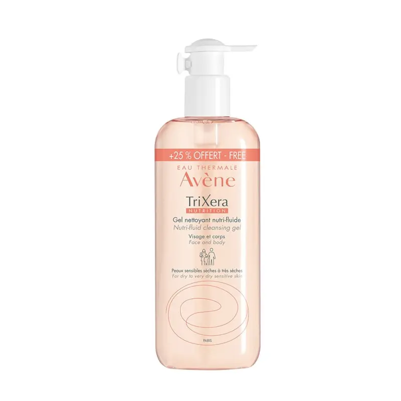 Avene Trixera Nutrition Nettoyant Nutri-Fluide Cleanser, Λεπτόρευστο Καθαριστικό Πρόσωπο/Σώμα Ξηρό Δέρμα 500ml