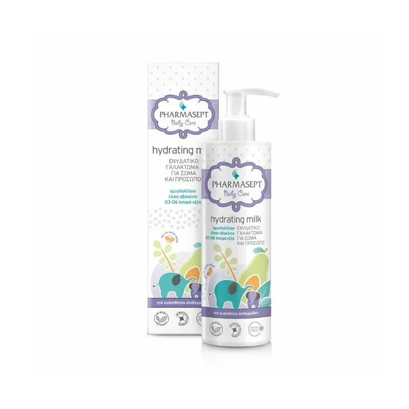 Pharmasept Baby Care Hydrating Milk, Ενυδατικό Γαλάκτωμα για πρόσωπο και σώμα, 250ml