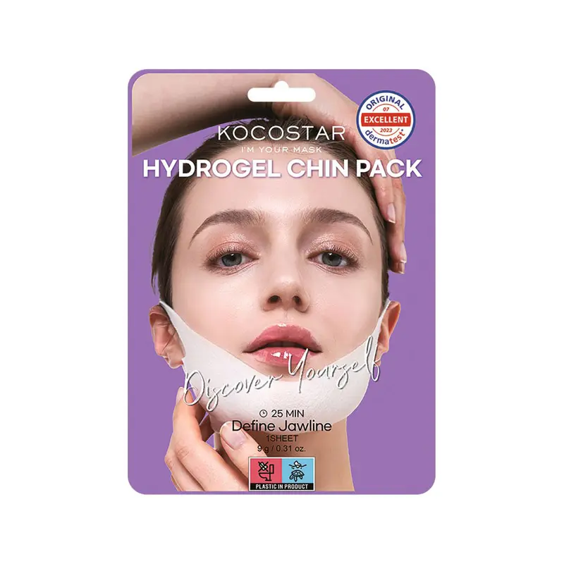 Kocostar Hydrogel Chin Mask, Διατήρηση της ελαστικότητας και της γραμμής του πιγουνιού, 1 τεμάχιο