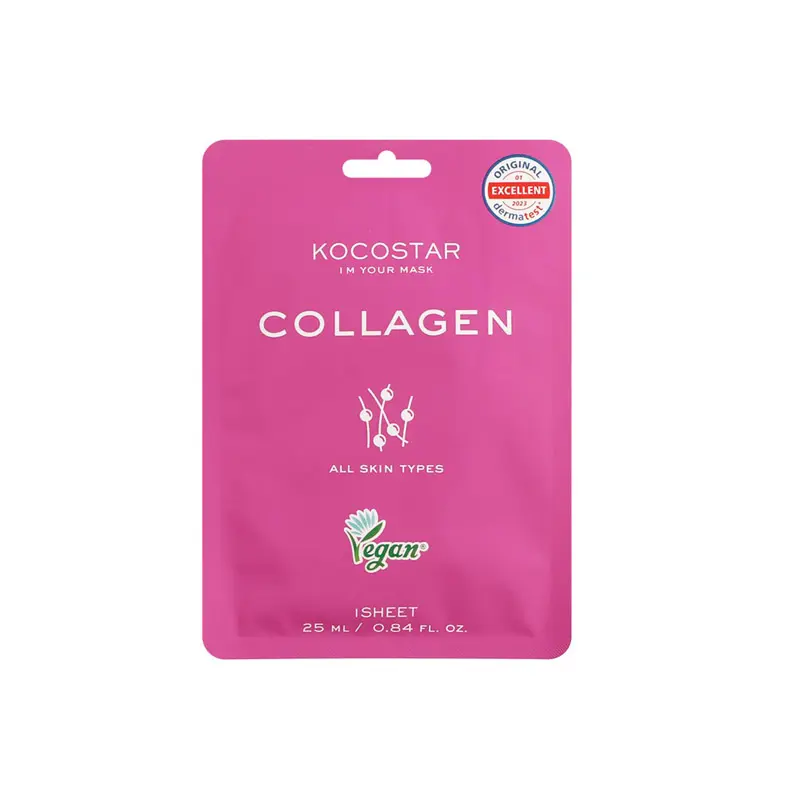 Kocostar Collagen Face Mask, Με 5 διαφορετικά serum φυτικού κολλαγόνου, 1 τεμάχιο
