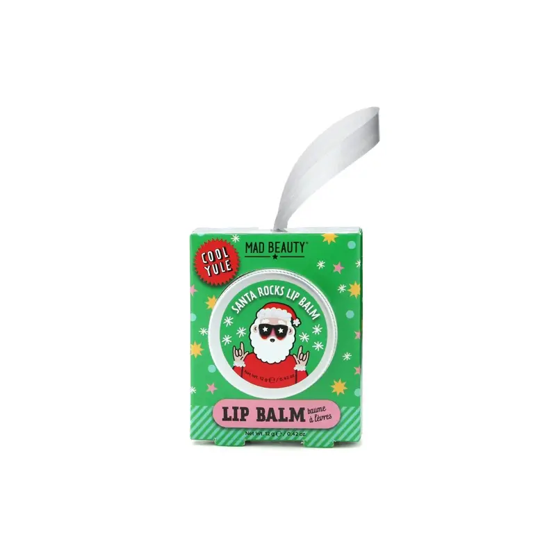 Mad Beauty Cool Yule Peppermint Lip Balm Tin, 12gr