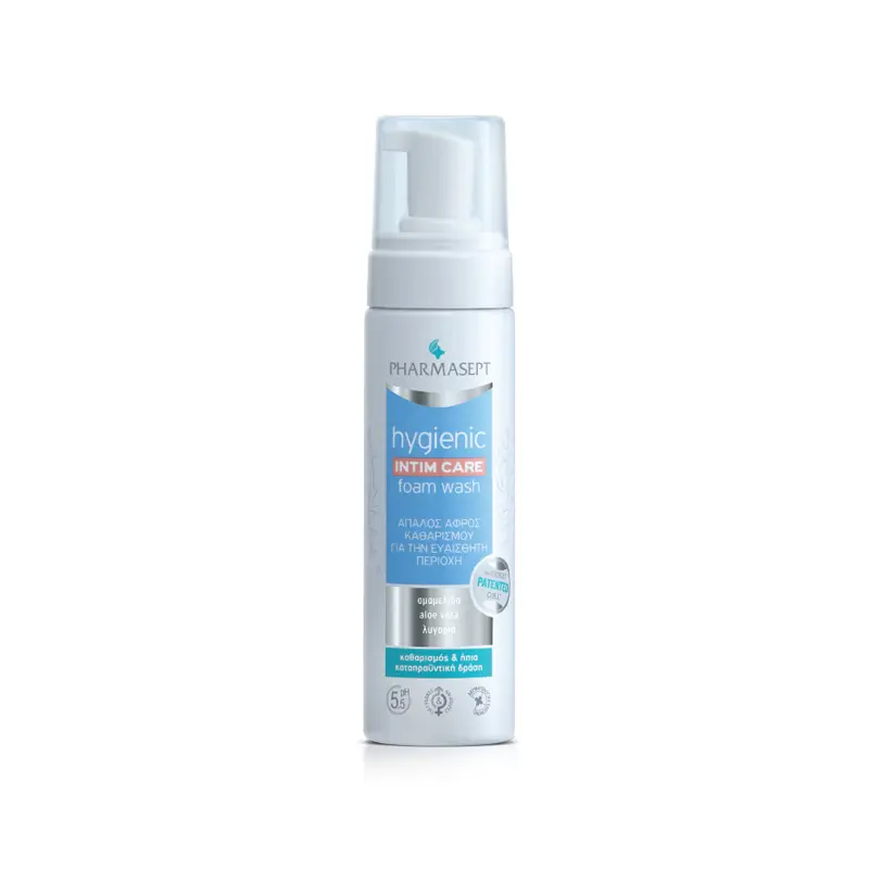 Pharmasept Hygienic Intim Foam Wash, Απαλός αφρός υγιεινού καθαρισμού για ευαίσθητη περιοχή, 200ml