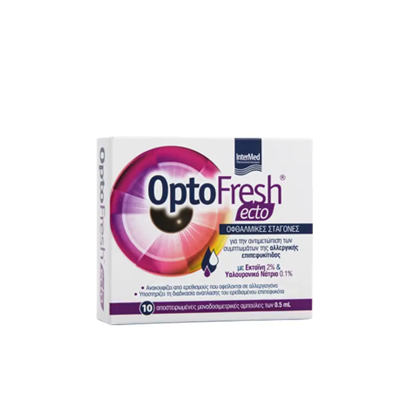 OptoFresh ecto, Οφθαλμικές σταγόνες για την αντιμετώπιση των συμπτωμάτων της αλλεργικής επιπεφυκίτιδας, 10 μονοδόσεις